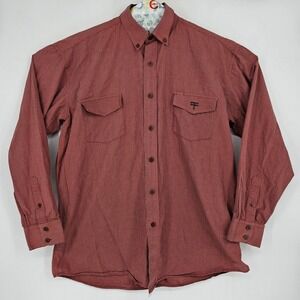 Lucchese 1883 Shirt Mens Large Red Gingham Long Sleeve Western Rodeo Button Down